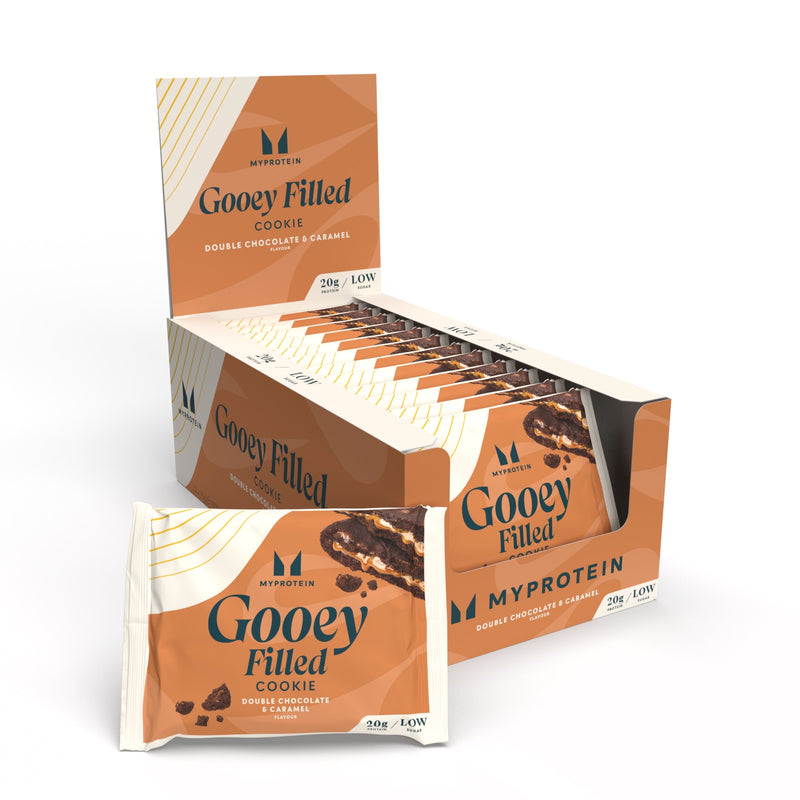 MyProtein Double Chocolate & Caramel Gooey Filled Cookie 75g - Case of 12
