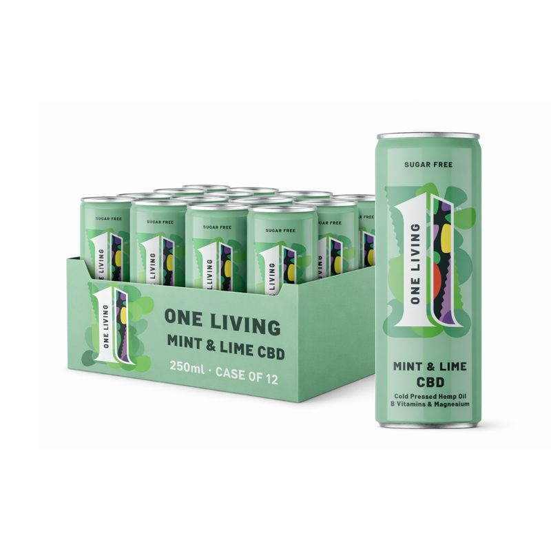 One Living Lime & Mint CBD Drink 250ml - Case of 12