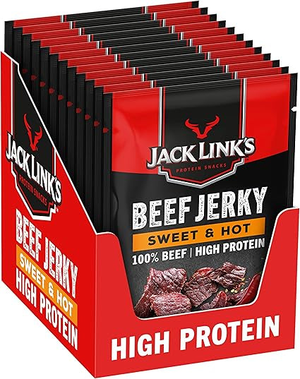 Jack Links Sweet & Hot Beef Jerky 25g - Case of 12