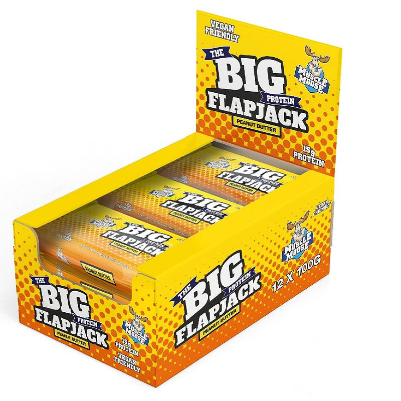 Muscle Moose Big Protein Flapjack Peanut Butter flavour 100g - Case of 12