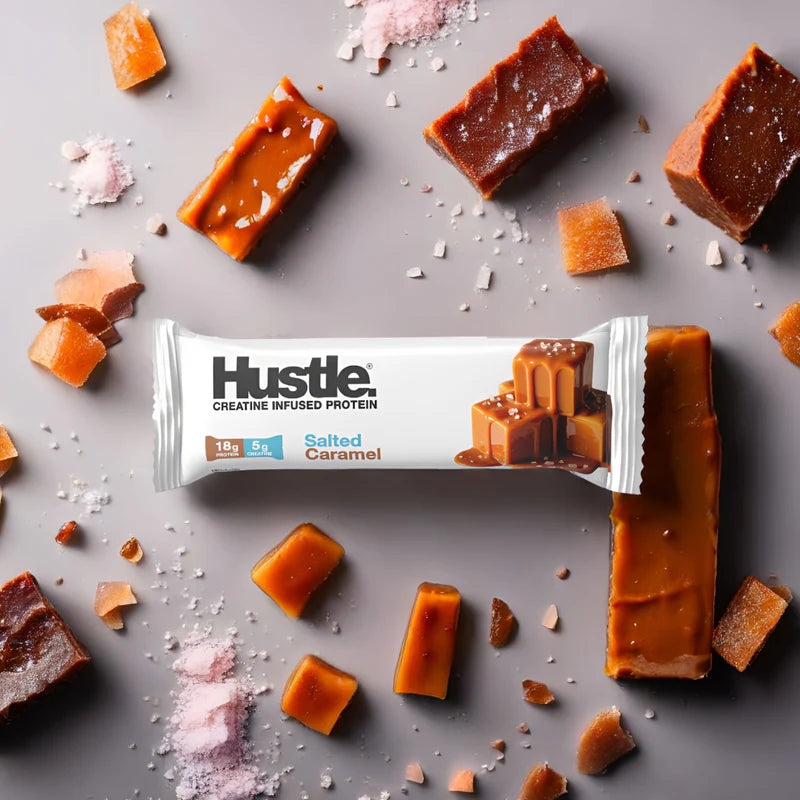 Hustle Salted Caramel Creatine Infused Protein bar 75g - Case of 12