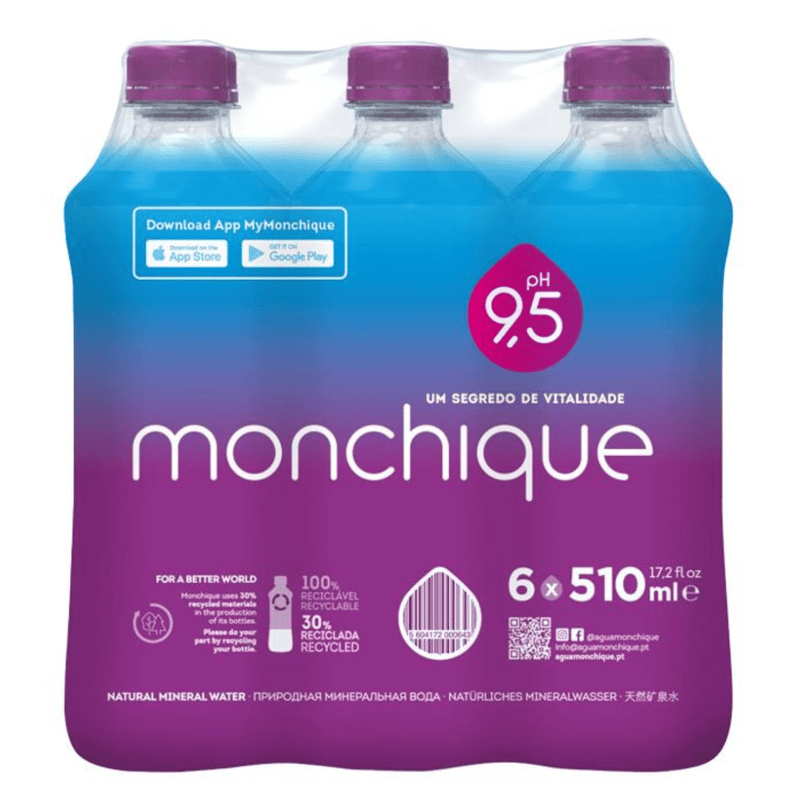 Monchique Premium 9.5PH Mineral Water 510ml - Case of 6