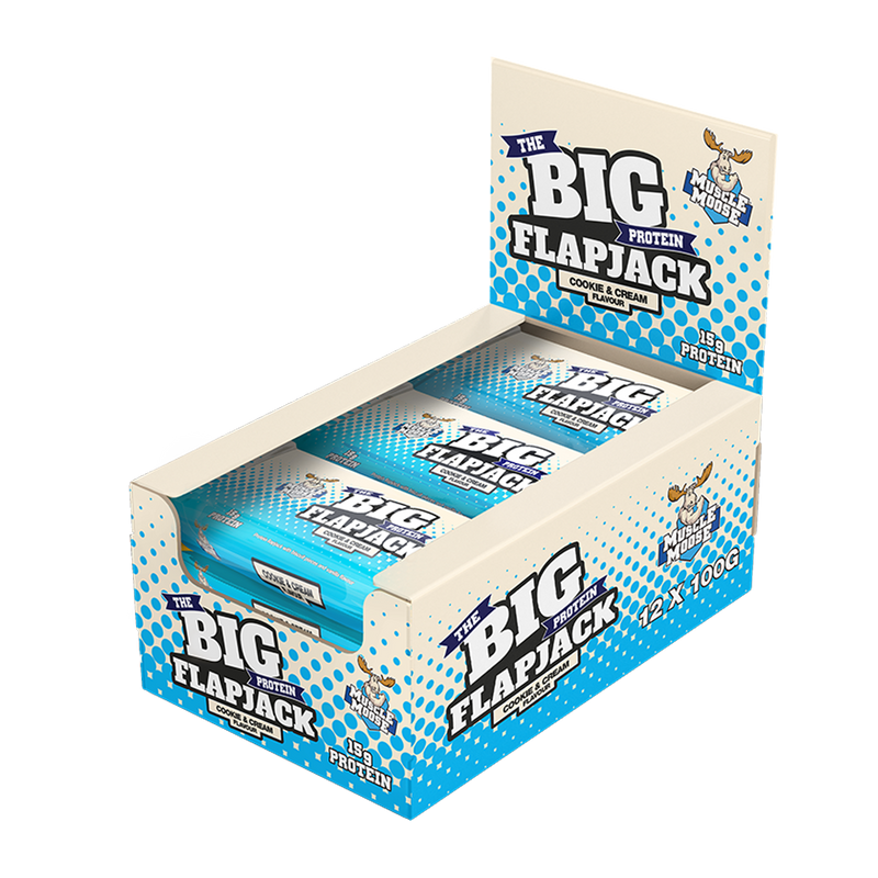 Muscle Moose Big Protein Flapjack Cookies & Cream 100g - Case of 12