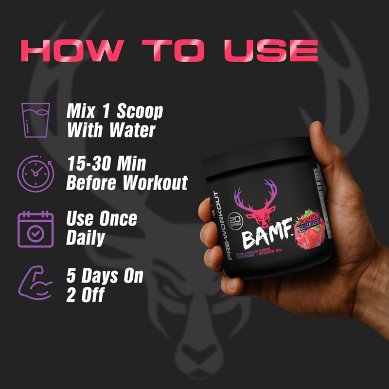 Bucked Up BAMF Jungle Juice High-Stim Pre-Workout 194g