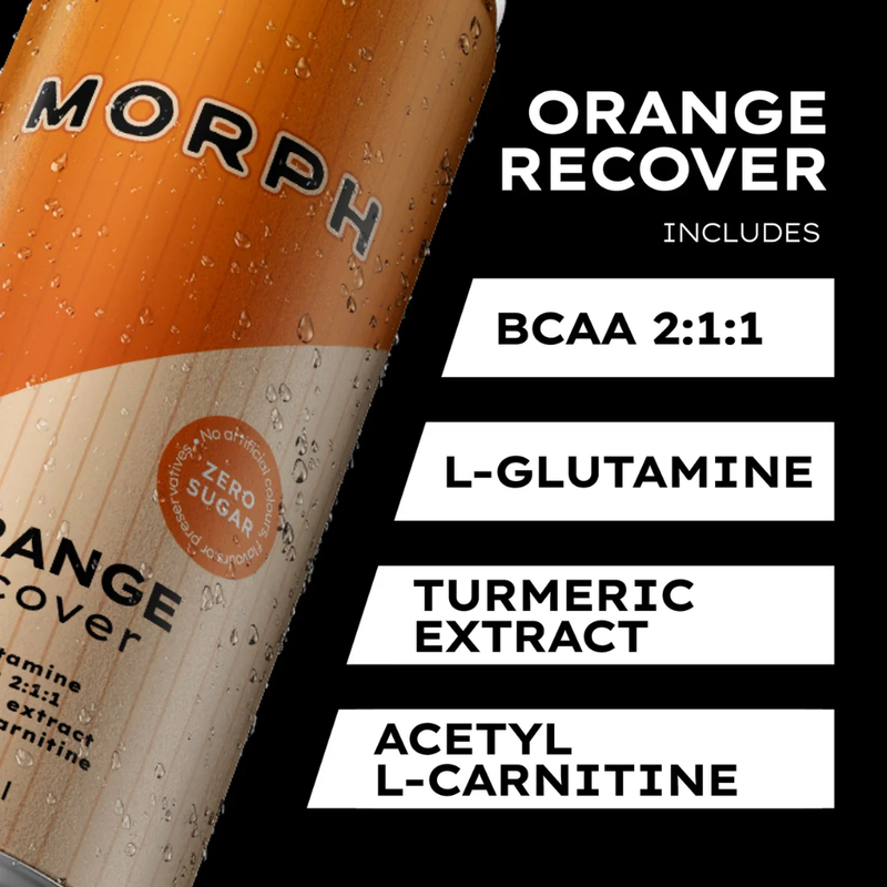 Morph Recover Zero Sugar Energy Drink Orange 330ml - Case of 12