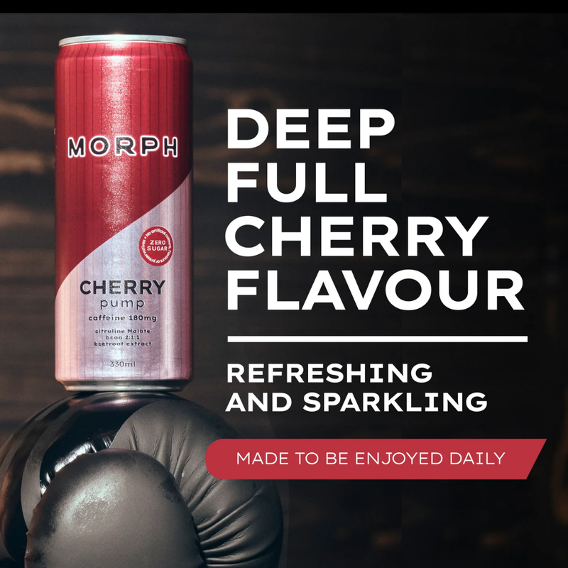 Morph Pump Zero Sugar Energy Drink Cherry 330ml - Case of 12