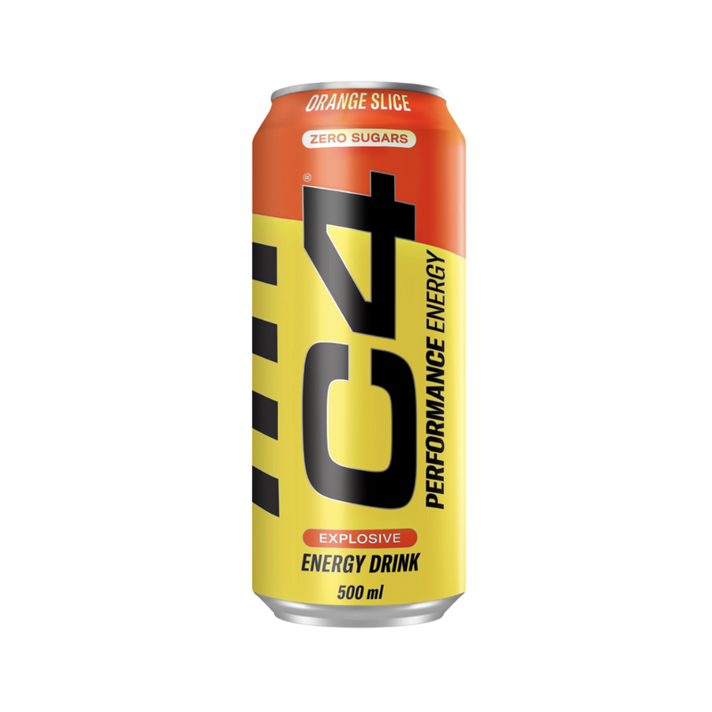 C4 Orange Slice Zero-Sugar Performance Energy Drink 500ml - Case of 12