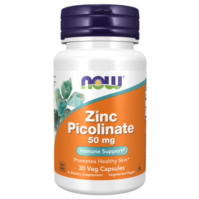 NOW Foods Zinc Picolinate 50mg - 120 Veg Capsules