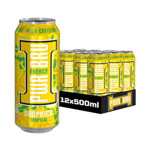 Prw-Bru Energy Dropkick Tropical Energy Drink 500ml - Case of 12