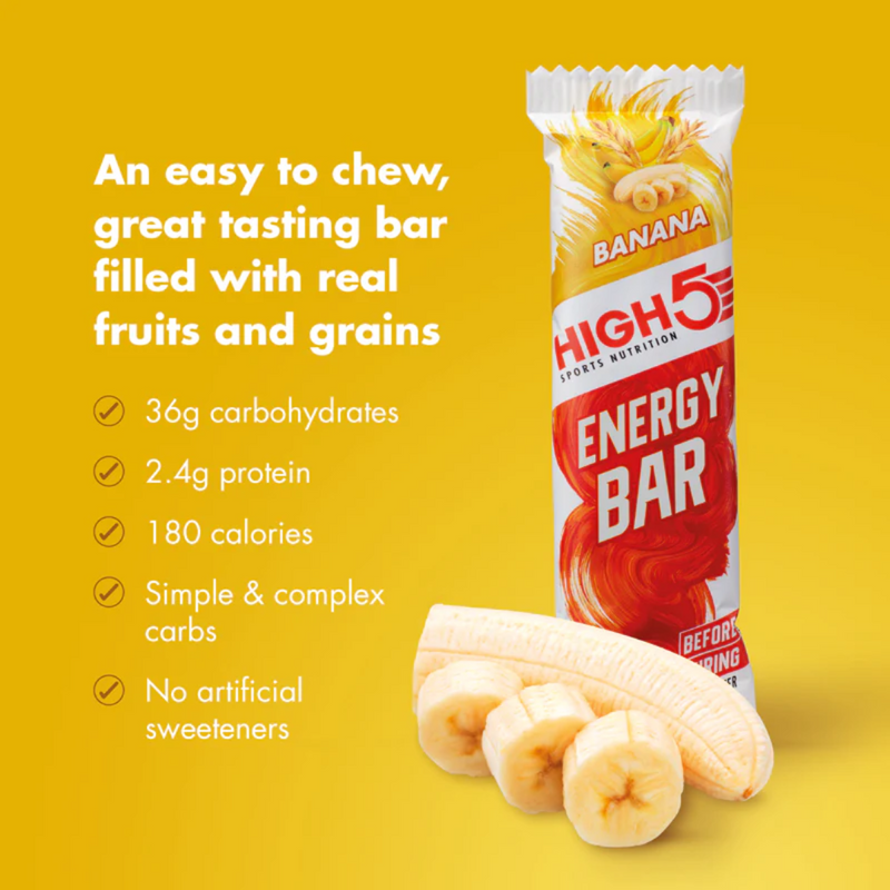 High5 Banana Flavour Energy bar 55g - Case of 12