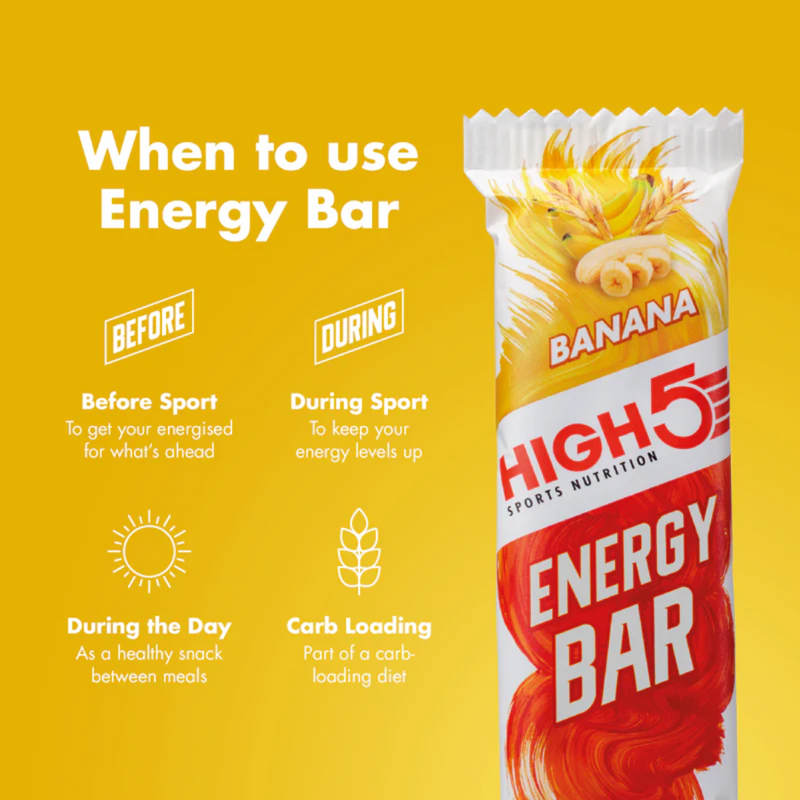 High5 Banana Flavour Energy bar 55g - Case of 12