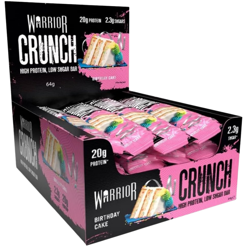 Warrior Crunch Birthday Cake flavour Protein bar 64g - Case of 12