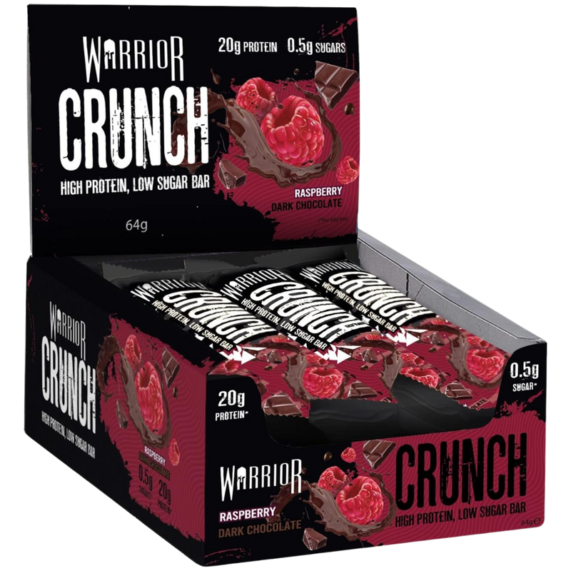 Warrior Crunch Raspberry Dark Chocolate flavour Protein bar 64g - Case of 12