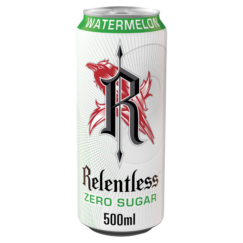 Relentless Watermelon Flavour Zero Sugar Energy Drink 500ml - Case of 12