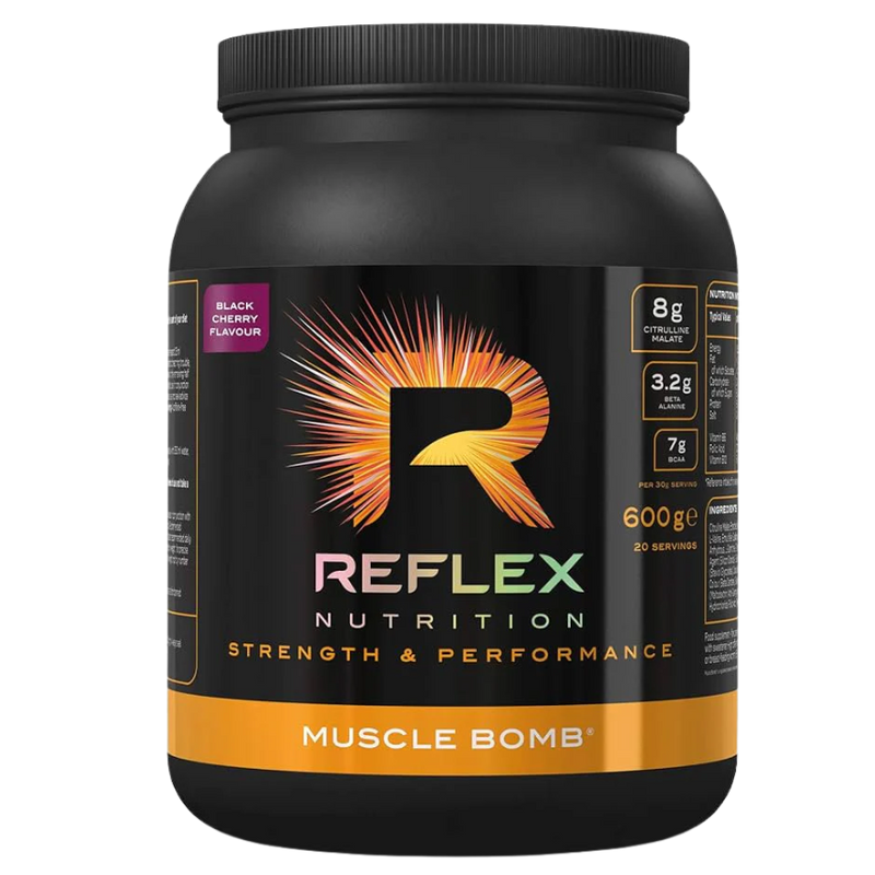 Reflex Nutrition Muscle Bomb Black Cherry Flavour with Caffeine 600g