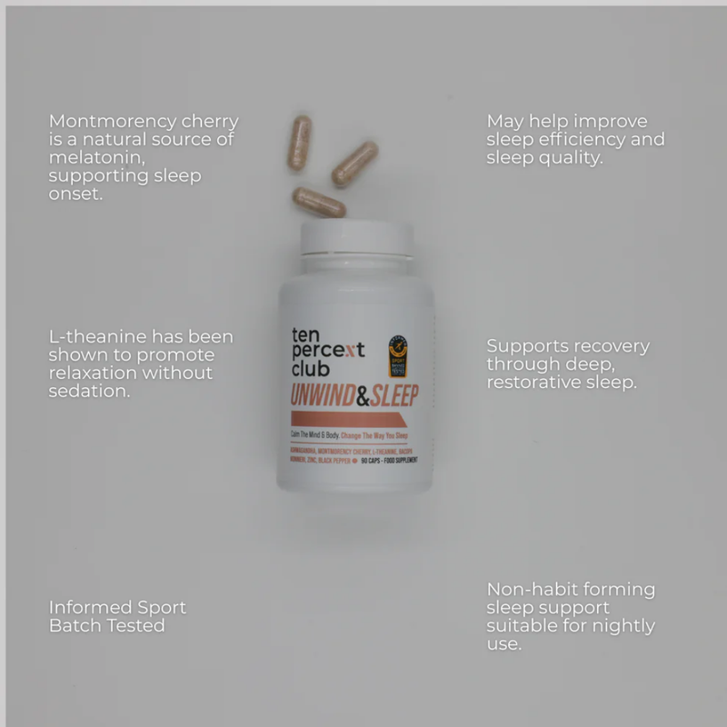 The Ten Percent Club Unwind and Sleep – 90 Capsules