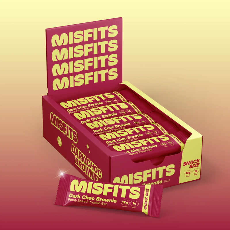Misfits Dark Choc Brownie SNACK-SIZE Protein bar 40g - Case of 15