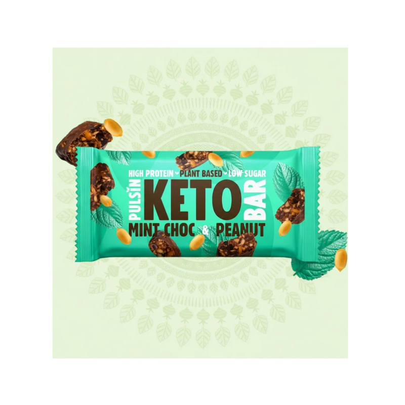 Pulsin Mint Choc & Peanut Keto Bar 50g - Case of 18