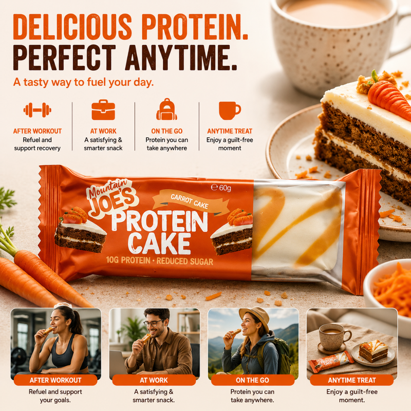 Mountain Joe's Carrot Cake Protein Cake 60g - Case of 10