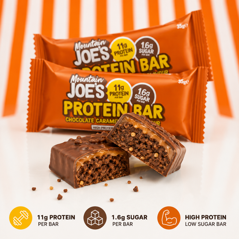 Mountain Joe's Protein Bar Choc Caramel Crisp 35g - Case of 12