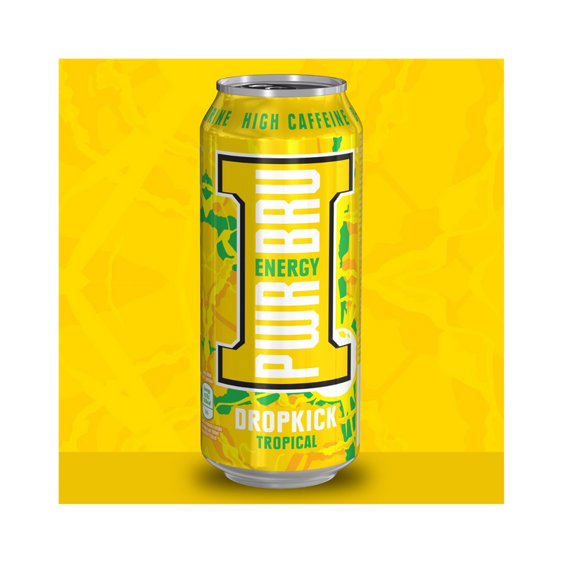 Prw-Bru Energy Dropkick Tropical Energy Drink 500ml - Case of 12