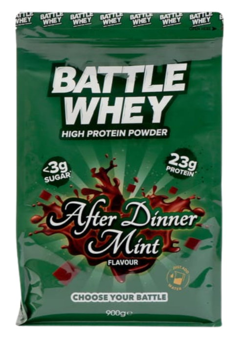Battle Whey After Dinner Mint Flavour Protein Powder 900g