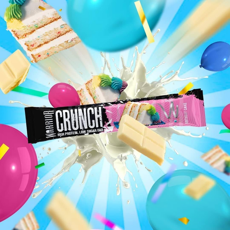 Warrior Crunch Birthday Cake flavour Protein bar 64g - Case of 12