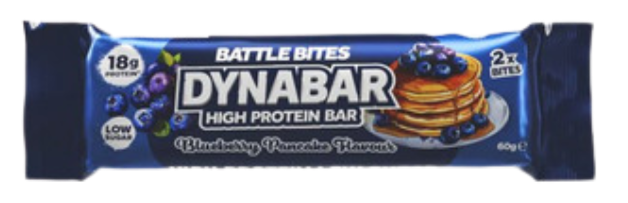 Battle Bites Dynabar Blueberry Pancake flavour Protein bar 60g - Case of 12