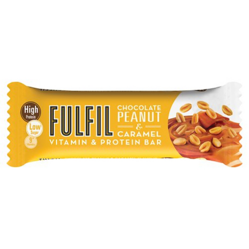 Fulfil Chocolate Peanut & Caramel Flavour Vitamin And Protein bar 40g - Case of 15 Multisave