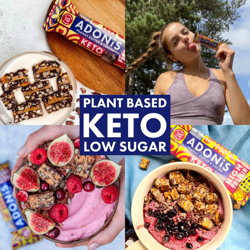 Adonis Peanut Butter & Cocoa Keto High Protein bars 45g - Case of 16