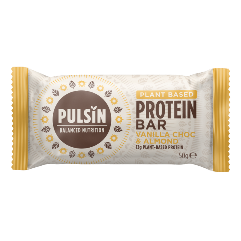 Pulsin Vanilla Choc & Almond Protein bar 50g - Case of 18