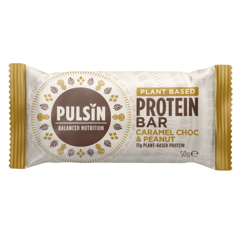 Pulsin Caramel Choc & Peanut Protein bar 50g - Case of 18