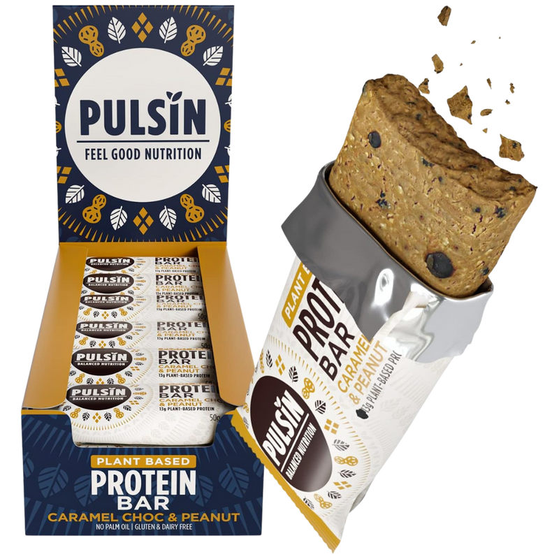 Pulsin Caramel Choc & Peanut Protein bar 50g - Case of 18