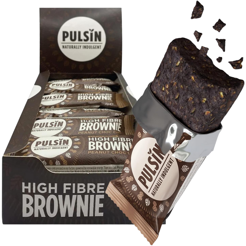 Pulsin Peanut Choc Chip Brownie 35g - Case of 18