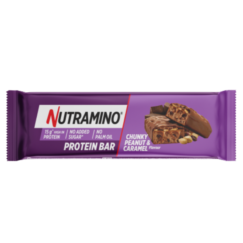 Nutramino Chunky Peanut & Caramel Protein Bar 55g - Case of 12