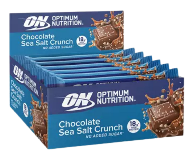 Optimum Nutrition Chocolate Sea Salt Crunch protein bar 55g - Case of 12