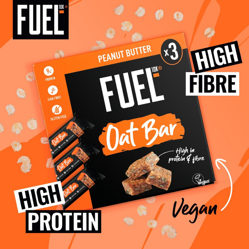 Fuel10k Peanut Butter Oat bars (3 x 45g multipack) - Case of 10 multipacks