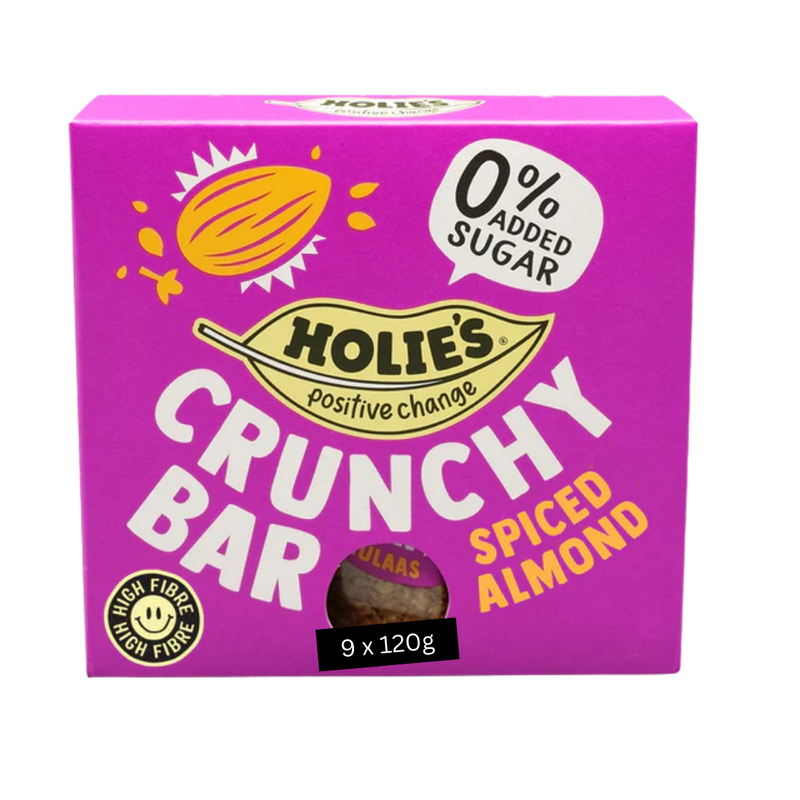 Holies Crunchy Bars Spiced Almond 9 x 120g multipacks