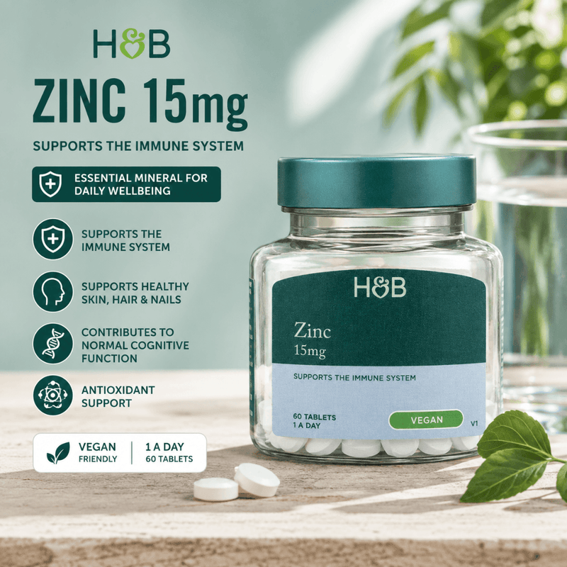 Holland & Barrett Zinc 15mg (60 Tablets)