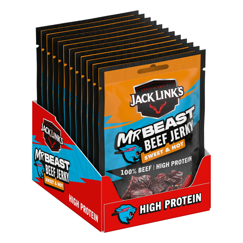 Jack Links Mr Beast Beef Jerky Sweet & Hot 40g - Case of 12