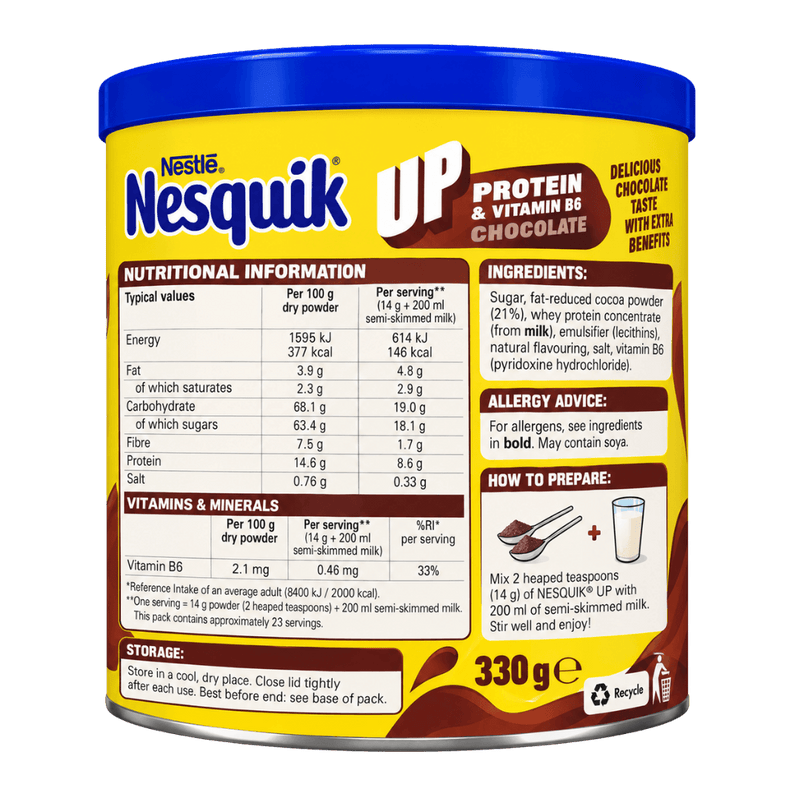Nesquik UP cocoa powder Protein and Vitamin B6 330g