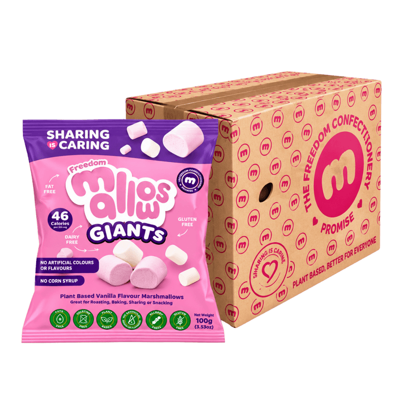 Freedom Vegantic Pink & White Marshmallows 100g - Case of 10