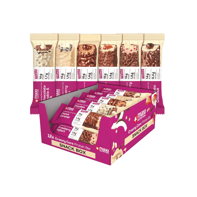 MaxiNutrition Creamy Core Protein bar Variety Pack 45g - Case of 12
