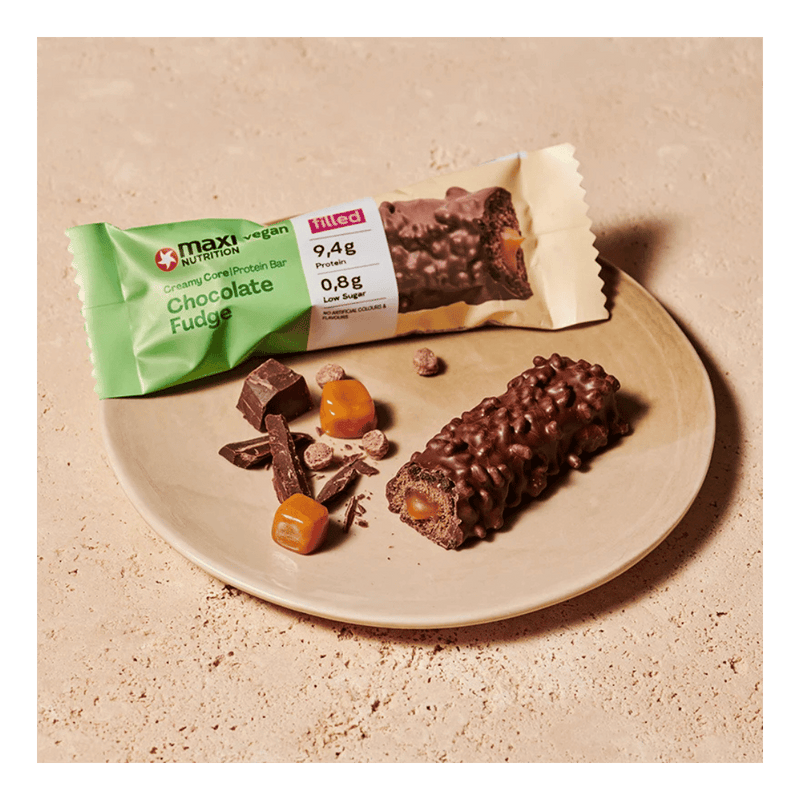 Maxinutrition Vegan Creamy Core Protein bar Chocolate Fudge 45g - Case of 12