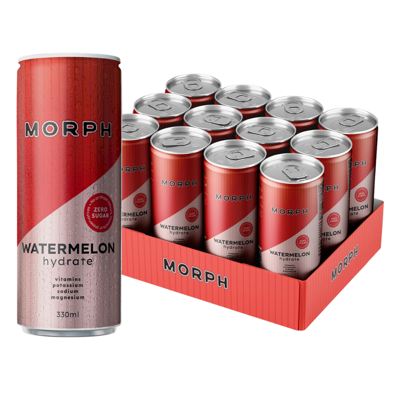 Morph Hydrate Zero Sugar Energy & Electrolyte Drink Watermelon 330ml - Case of 12