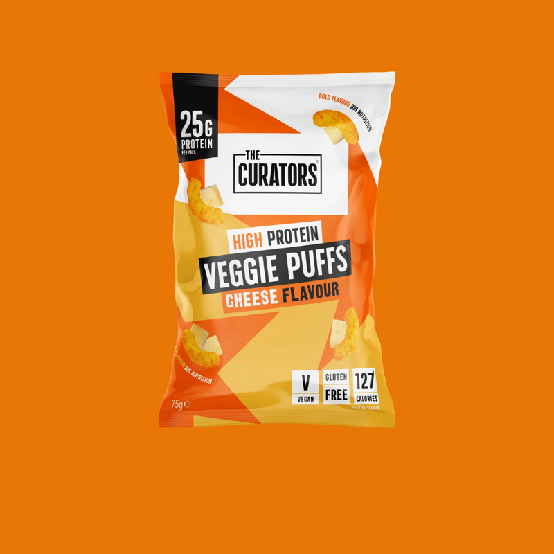 The Curators Cheese Flavour Veggie Puffs 75g - Case of 5 [Best Before: 15/09/2024