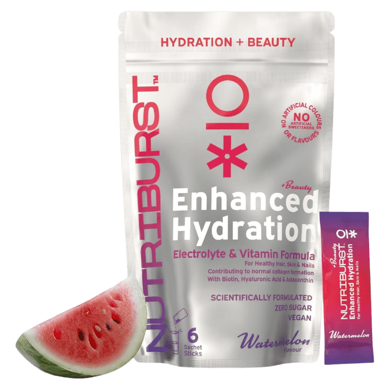 Nutriburst BEAUTY Electrolyte & Vitamin Hydration Powder (Watermelon) - 6 Sachets