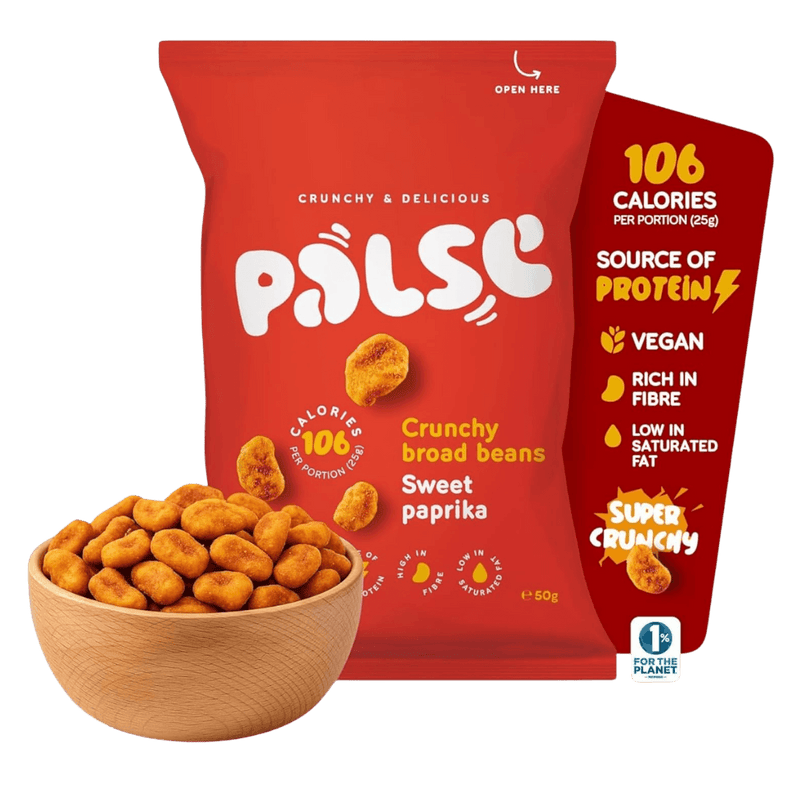 Palse Crunchy Broad Beans Sweet Paprika 50g - Case of 12