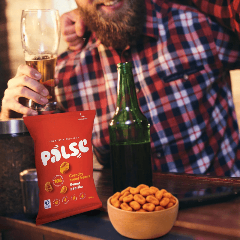 Palse Crunchy Broad Beans Sweet Paprika 50g - Case of 12