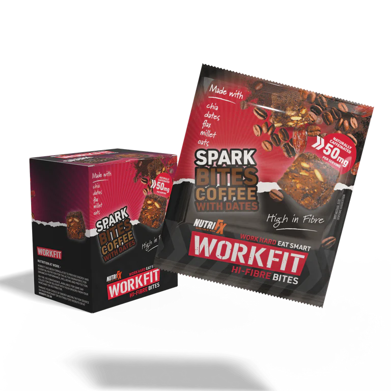 NutriFX Workfit Roast Coffee with Date Flavour Spark Bites (5 x 50g multipack)